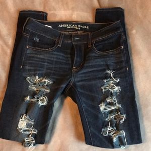 Distressed American Eagle Jeans